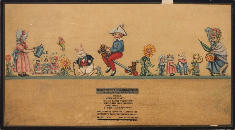 Lucile Lloyd: Study for kindergarten mural frieze, (Pasadena, Calif.)