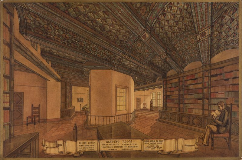 Lucile Lloyd: Study for stenciled ceiling, Henry M. Robinson Astrophysics Library (Pasadena, Calif.)