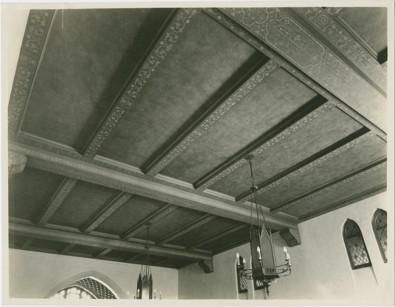 Lucile Lloyd: Stenciled ceiling, First Methodist Episcopal Church (Santa Ana, Calif.)